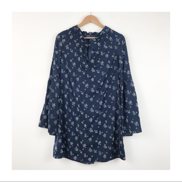 Michael Stars Navy‎ Floral Shift Dress Size Medium - Picture 2 of 10